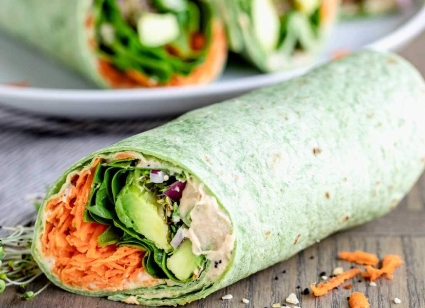 Spinach Millet Wrap